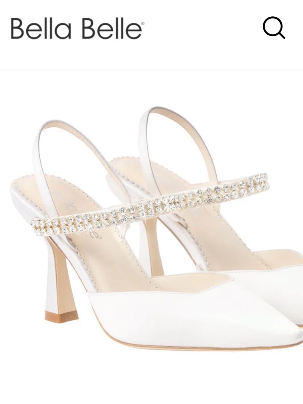 Bella Belle Campbell Crystal Strap Spool Heel Slingbacks